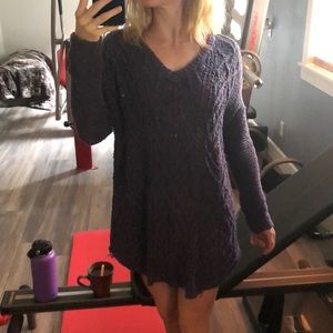 Purple free people sweater